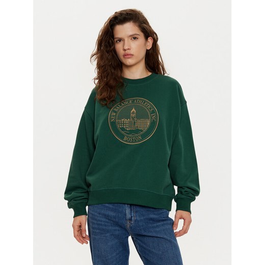 New Balance Bluza WT43553 Zielony Oversize ze sklepu MODIVO w kategorii Bluzy damskie - zdjęcie 182598449