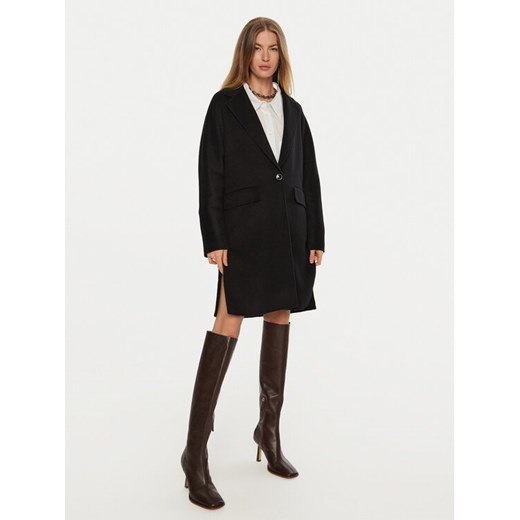 Patrizia Pepe Płaszcz przejściowy 8O0004/A006-K103 Czarny Regular Fit ze sklepu MODIVO w kategorii Płaszcze damskie - zdjęcie 182598467
