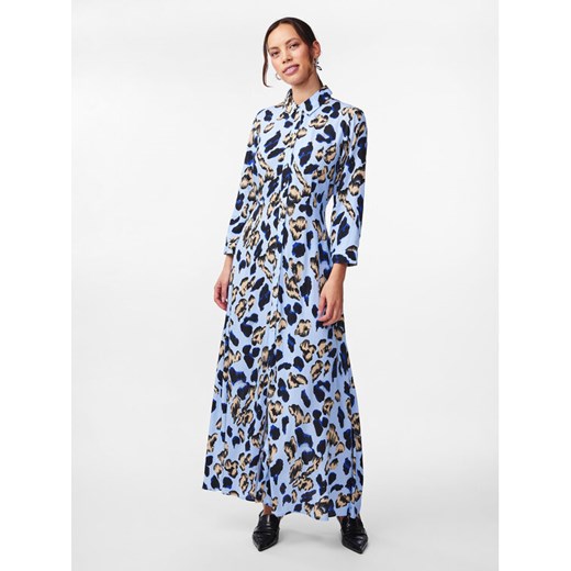 YAS Sukienka koszulowa Savanna 26022663 Niebieski Loose Fit ze sklepu MODIVO w kategorii Sukienki - zdjęcie 182598527
