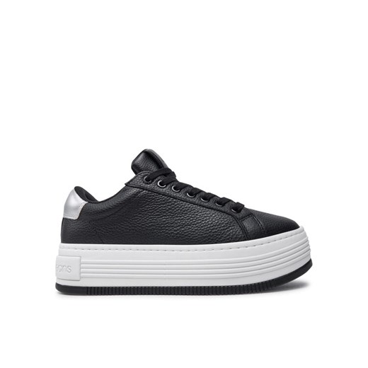 Calvin Klein Jeans Sneakersy Bold Flatf Low Mix Ohb YW0YW01632 Czarny ze sklepu MODIVO w kategorii Buty sportowe damskie - zdjęcie 182598577