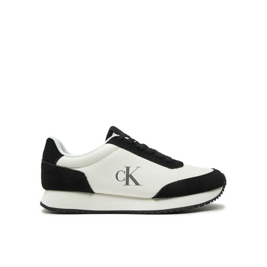 Calvin Klein Jeans Sneakersy Runner Laceup Low Mix Mg YW0YW01798 Biały ze sklepu MODIVO w kategorii Buty sportowe damskie - zdjęcie 182598627
