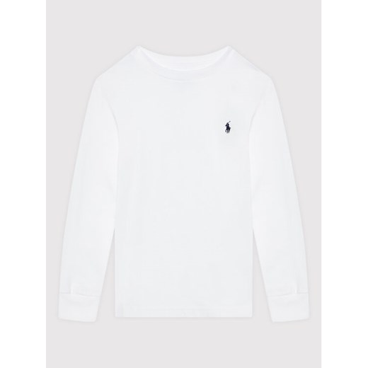 Polo Ralph Lauren Bluzka Ls Cn 322843804004 Biały Regular Fit ze sklepu MODIVO w kategorii Bluzki dziewczęce - zdjęcie 182598685