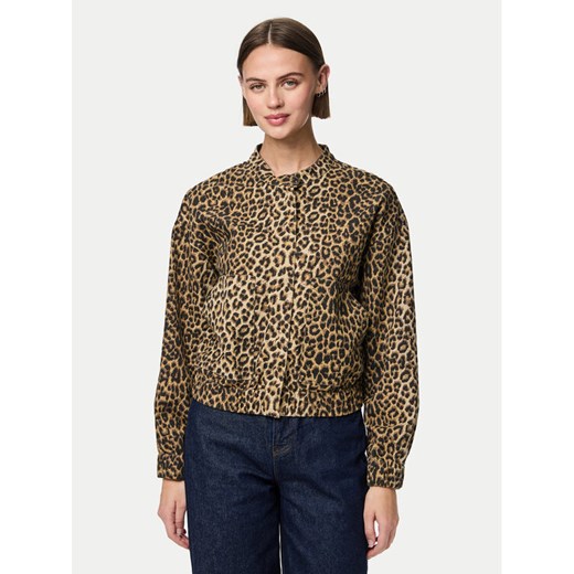 Pieces Kurtka bomber Salume 17156456 Brązowy Regular Fit ze sklepu MODIVO w kategorii Kurtki damskie - zdjęcie 182598785