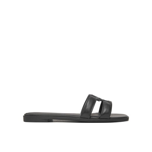 Tommy Hilfiger Klapki Th Logo Strap Mule FW0FW08671 Czarny ze sklepu MODIVO w kategorii Klapki damskie - zdjęcie 182599065