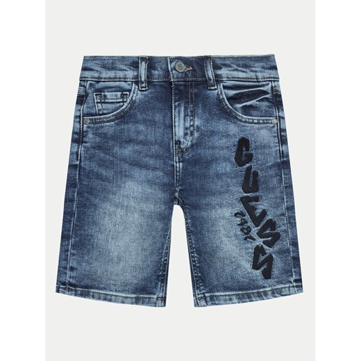 Guess Szorty jeansowe L4GD18 D4GV0 Granatowy Regular Fit ze sklepu MODIVO w kategorii Spodenki chłopięce - zdjęcie 182599098