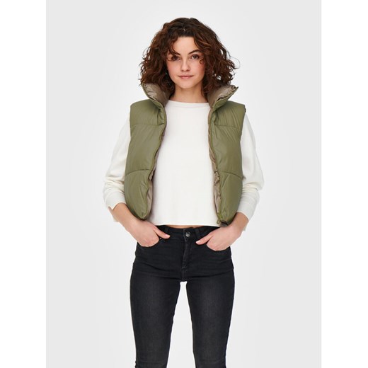 ONLY Bezrękawnik Ricky 15245572 Zielony Regular Fit ze sklepu MODIVO w kategorii Kamizelki damskie - zdjęcie 182599198