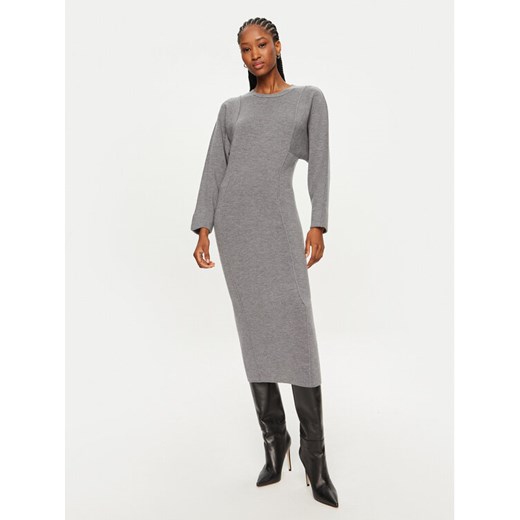 PINKO Sukienka dzianinowa Vitigno 103944 A221 Szary Regular Fit ze sklepu MODIVO w kategorii Sukienki - zdjęcie 182599248