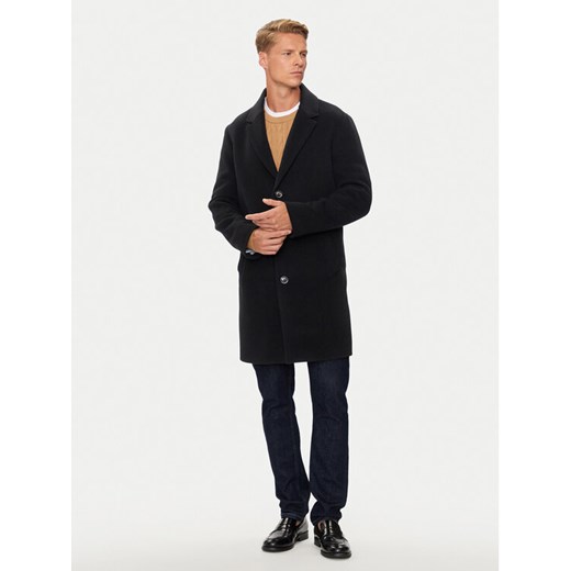 Tommy Hilfiger Płaszcz wełniany MW0MW36611 Czarny Regular Fit ze sklepu MODIVO w kategorii Płaszcze męskie - zdjęcie 182599395