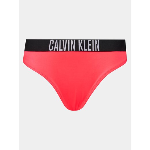 Calvin Klein Swimwear Dół od bikini KW0KW02509 Czerwony ze sklepu MODIVO w kategorii Stroje kąpielowe - zdjęcie 182599399