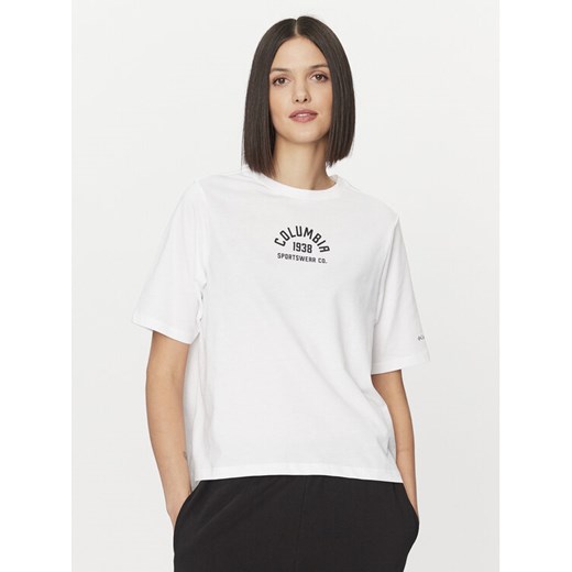 Columbia Koszulka techniczna North Cascades™ Relaxed Tee Biały Regular Fit ze sklepu MODIVO w kategorii Bluzki damskie - zdjęcie 182599425