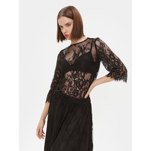 Maryley Bluzka 23IB731/82NE Czarny Regular Fit ze sklepu MODIVO w kategorii Bluzki damskie - zdjęcie 182599477