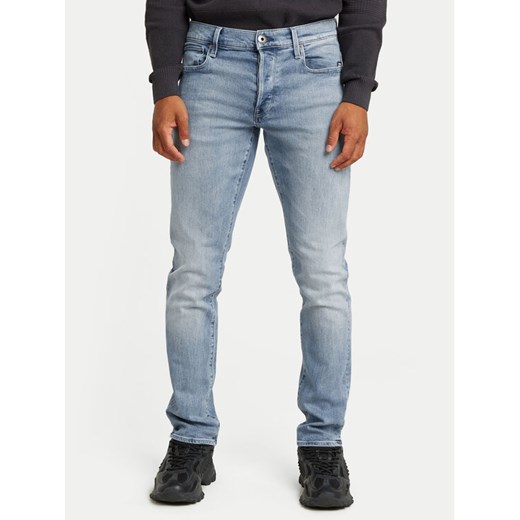 G-Star Raw Jeansy 3301 51003-D875 Niebieski Tapered Fit ze sklepu MODIVO w kategorii Jeansy męskie - zdjęcie 182599478