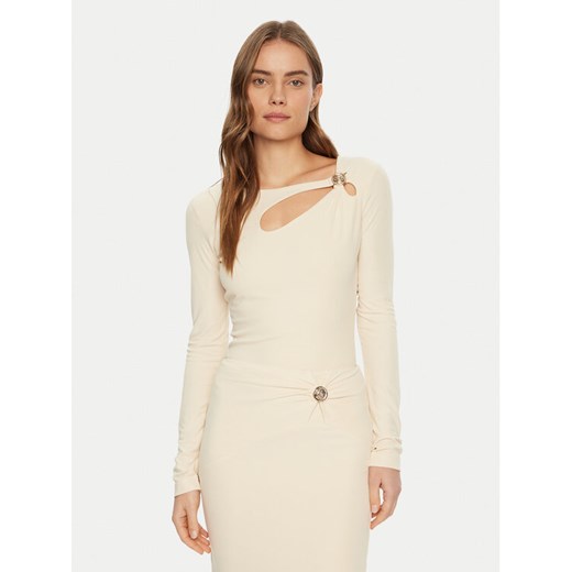 Guess Bluzka W5RP12 KAQL2 Beżowy Regular Fit ze sklepu MODIVO w kategorii Bluzki damskie - zdjęcie 182599487