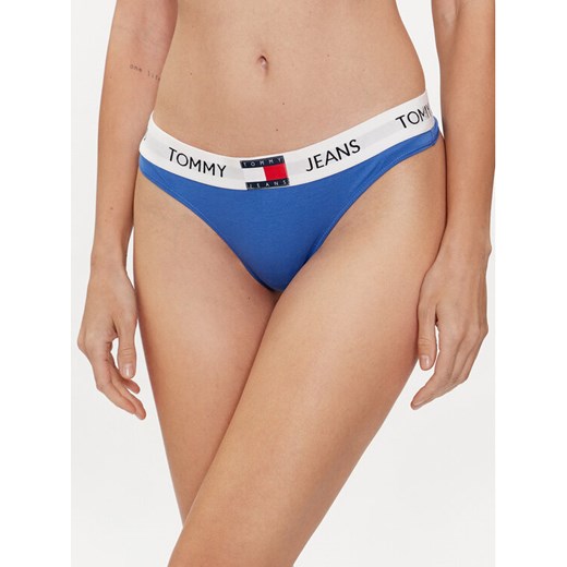 Tommy Jeans Stringi UW0UW04956 Niebieski ze sklepu MODIVO w kategorii Majtki damskie - zdjęcie 182599529