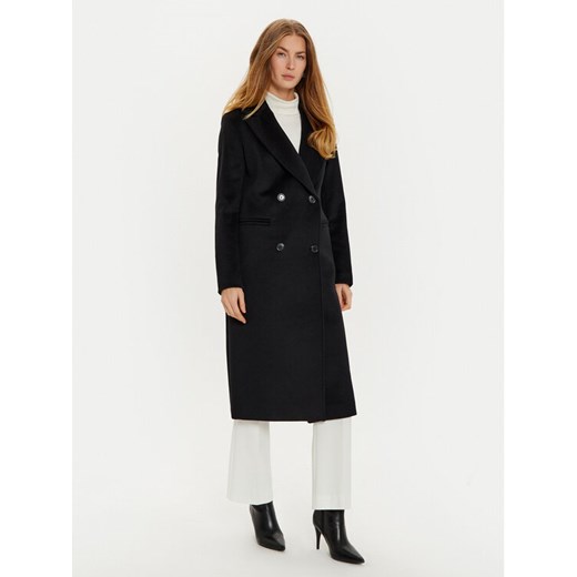 Marciano Guess Płaszcz wełniany 4BGL07 7045A Czarny Regular Fit ze sklepu MODIVO w kategorii Płaszcze damskie - zdjęcie 182599607