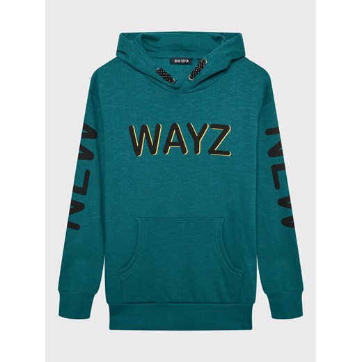 Blue Seven Bluza 670192 Zielony Regular Fit ze sklepu MODIVO w kategorii Bluzy chłopięce - zdjęcie 182599615