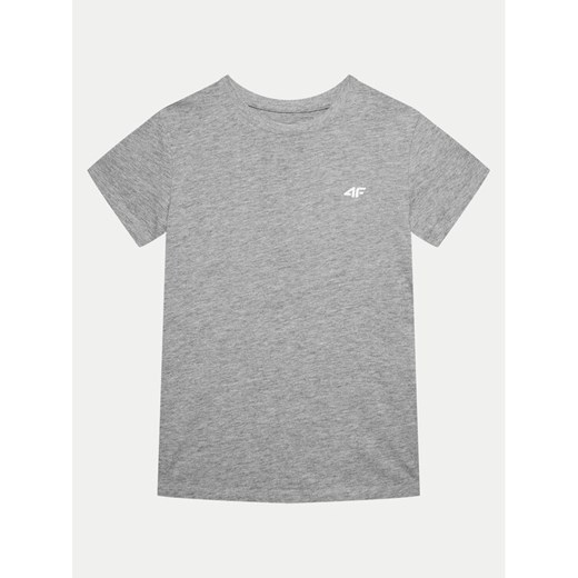 4F T-Shirt 4FJWMM00TTSHF1658 Szary Slim Fit ze sklepu MODIVO w kategorii T-shirty chłopięce - zdjęcie 182599618