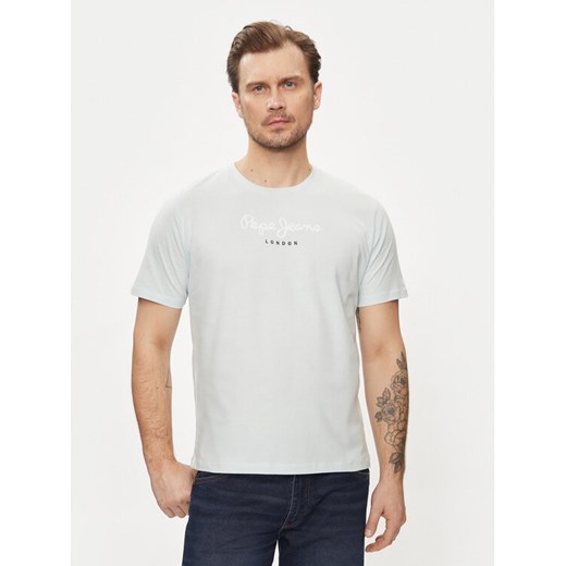 Pepe Jeans T-Shirt Eggo N PM508208 Niebieski Regular Fit ze sklepu MODIVO w kategorii T-shirty męskie - zdjęcie 182599636