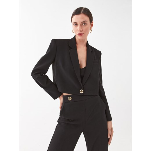 Pinko Marynarka Spencer 101692 A14I Czarny Regular Fit ze sklepu MODIVO w kategorii Marynarki damskie - zdjęcie 182599706