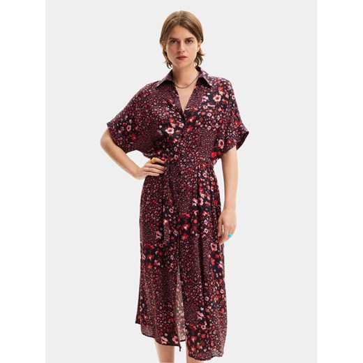 Desigual Sukienka koszulowa Candela 24SWVW41 Czarny Loose Fit ze sklepu MODIVO w kategorii Sukienki - zdjęcie 182599748