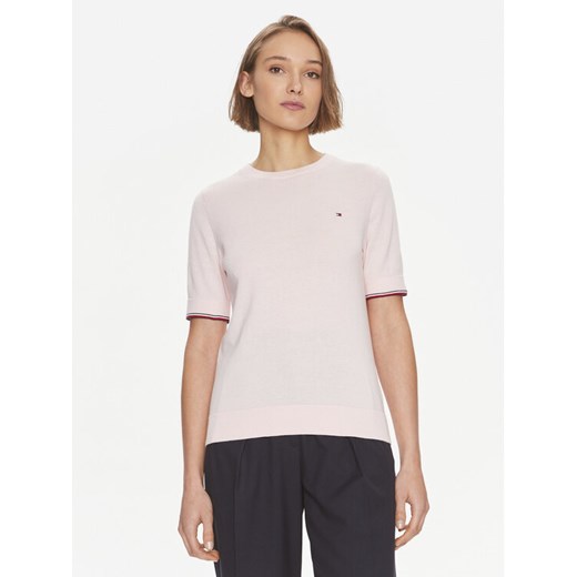 Tommy Hilfiger Sweter WW0WW38724 Różowy Regular Fit ze sklepu MODIVO w kategorii Swetry damskie - zdjęcie 182599808