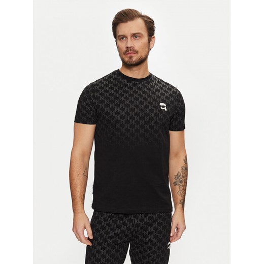 KARL LAGERFELD T-Shirt 755099 551251 Czarny Regular Fit ze sklepu MODIVO w kategorii T-shirty męskie - zdjęcie 182599837