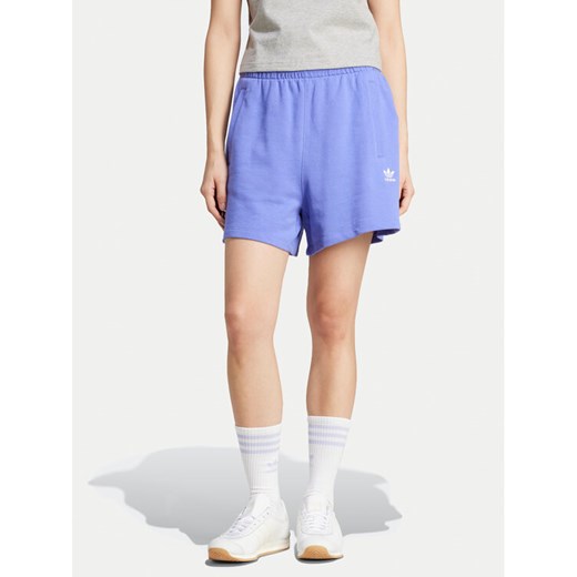 adidas Szorty sportowe Essentials French Terry IW5708 Niebieski Loose Fit ze sklepu MODIVO w kategorii Szorty - zdjęcie 182599899