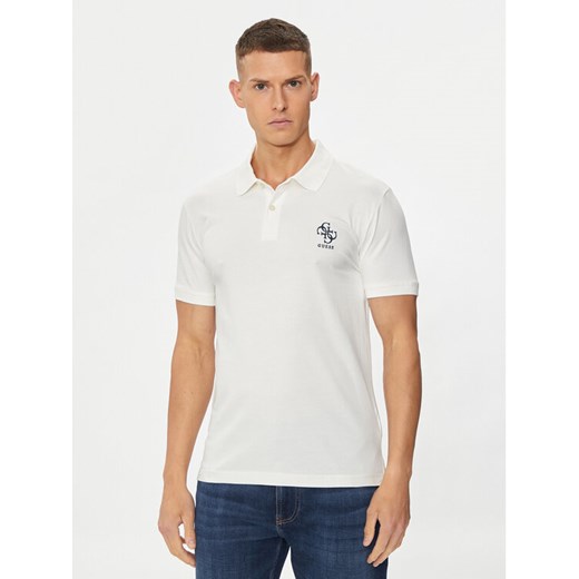 Guess Polo M4YP66 J1314 Écru Slim Fit ze sklepu MODIVO w kategorii T-shirty męskie - zdjęcie 182599946