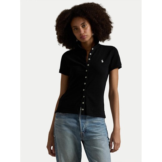 Polo Ralph Lauren Koszula 211939272004 Czarny Slim Fit ze sklepu MODIVO w kategorii Koszule damskie - zdjęcie 182600059