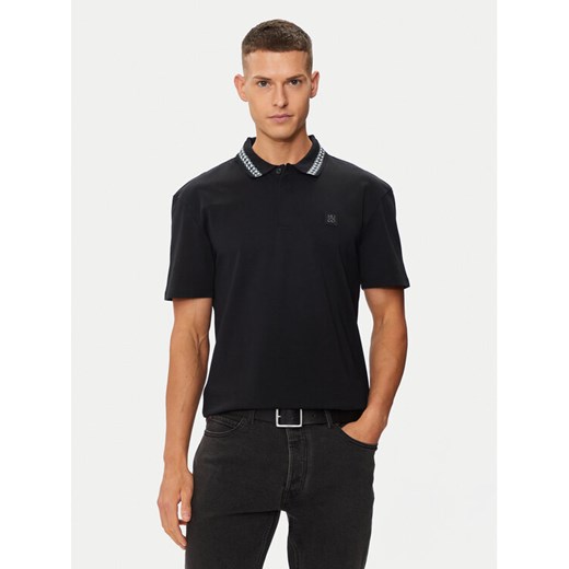 Hugo Polo Doucano 50510036 Czarny Regular Fit ze sklepu MODIVO w kategorii T-shirty męskie - zdjęcie 182600167