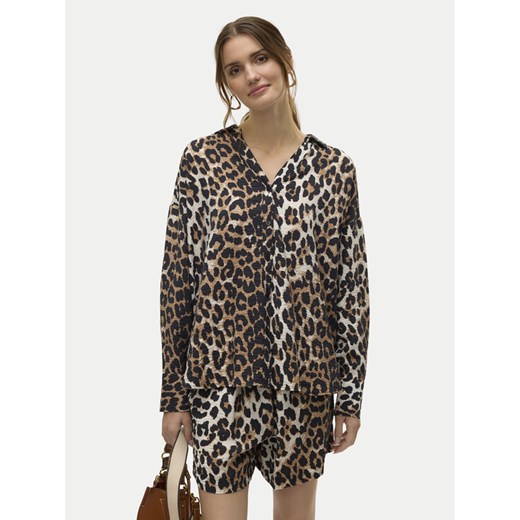 Vero Moda Koszula Josie 10315150 Brązowy Oversize ze sklepu MODIVO w kategorii Koszule damskie - zdjęcie 182600277