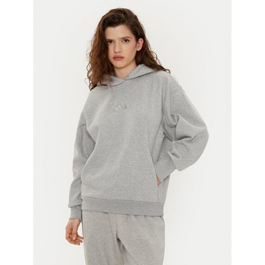 adidas Bluza ALL SZN Fleece IY6760 Szary Loose Fit ze sklepu MODIVO w kategorii Bluzy damskie - zdjęcie 182600289