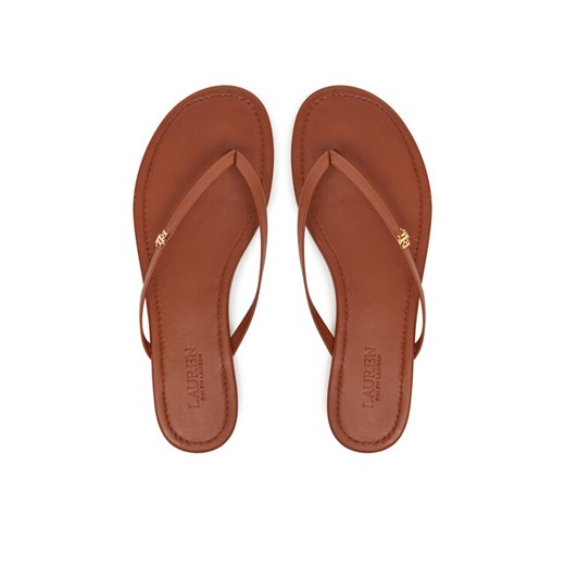 LAUREN RALPH LAUREN Japonki Raquel 802953931006 Brązowy ze sklepu MODIVO w kategorii Klapki damskie - zdjęcie 182600317