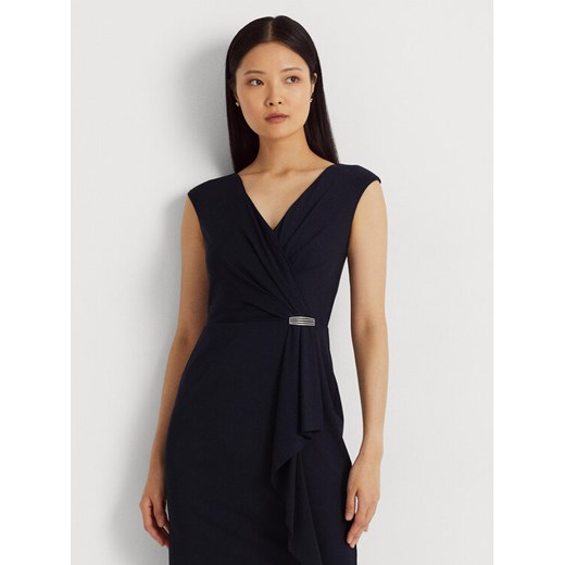 Lauren Ralph Lauren Sukienka koktajlowa 253906356001 Granatowy Regular Fit ze sklepu MODIVO w kategorii Sukienki - zdjęcie 182600405