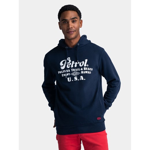 Petrol Industries Bluza M-1040-SWH302 Granatowy Regular Fit ze sklepu MODIVO w kategorii Bluzy męskie - zdjęcie 182600418