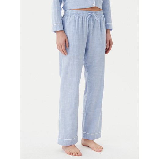 Hunkemöller Spodnie piżamowe 301492 Błękitny Regular Fit ze sklepu MODIVO w kategorii Piżamy damskie - zdjęcie 182600425