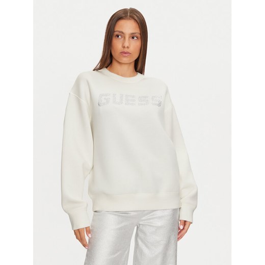 Guess Bluza V4BQ15 K7UW2 Beżowy Regular Fit ze sklepu MODIVO w kategorii Bluzy damskie - zdjęcie 182600438