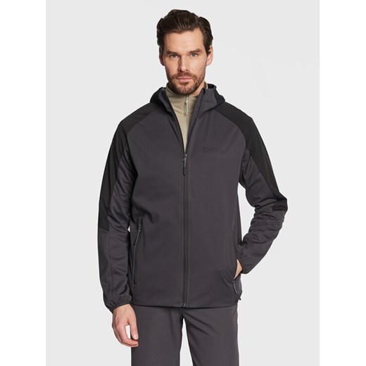 Jack Wolfskin Kurtka przejściowa Feldberg 1306922 Czarny Regular Fit ze sklepu MODIVO w kategorii Kurtki męskie - zdjęcie 182600445
