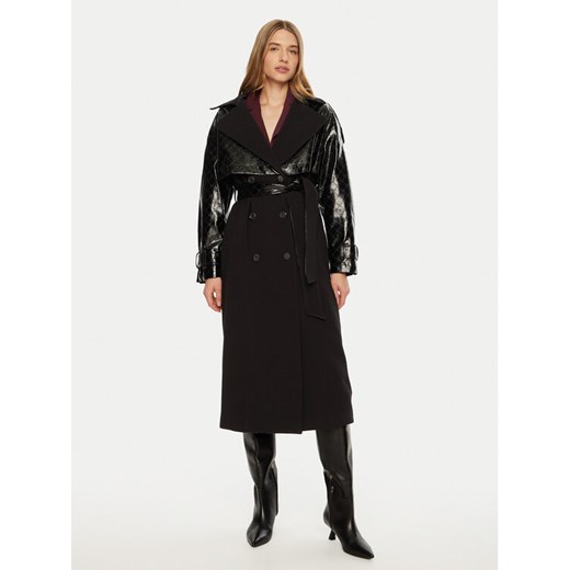 ACCESS FASHION Płaszcz przejściowy 44-9003-504 Czarny Regular Fit ze sklepu MODIVO w kategorii Płaszcze damskie - zdjęcie 182600449
