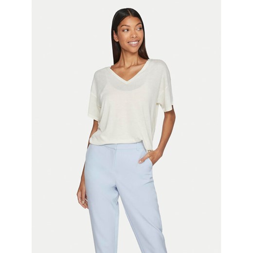 Vila T-Shirt Abella 14089540 Biały Relaxed Fit ze sklepu MODIVO w kategorii Bluzki damskie - zdjęcie 182600478