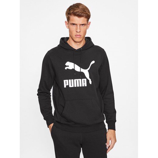 Puma Bluza Classics Logo 530084 Czarny Regular Fit ze sklepu MODIVO w kategorii Bluzy męskie - zdjęcie 182600488