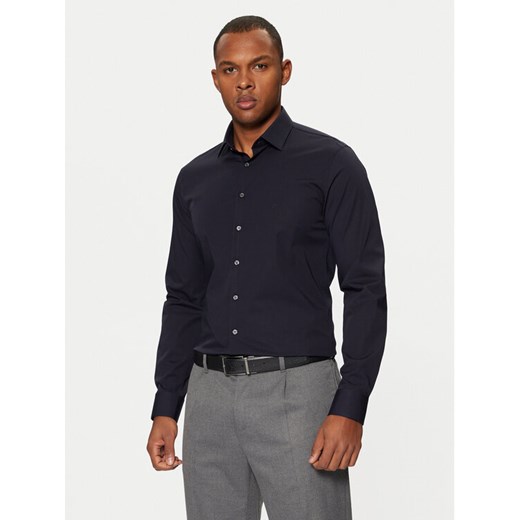 Calvin Klein Koszula K10K108229 Granatowy Slim Fit ze sklepu MODIVO w kategorii Koszule męskie - zdjęcie 182600505