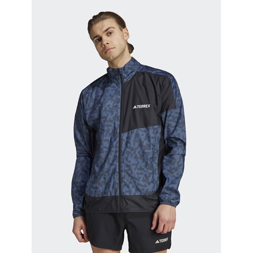 adidas Wiatrówka Terrex Trail Running Windbreaker HZ5330 Niebieski Regular Fit ze sklepu MODIVO w kategorii Kurtki męskie - zdjęcie 182600626