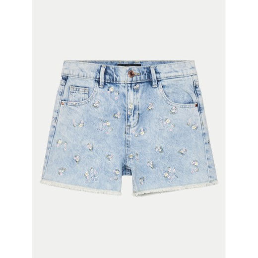 Guess Szorty jeansowe J4GD38 D45E0 Niebieski Regular Fit ze sklepu MODIVO w kategorii Spodenki dziewczęce - zdjęcie 182600665
