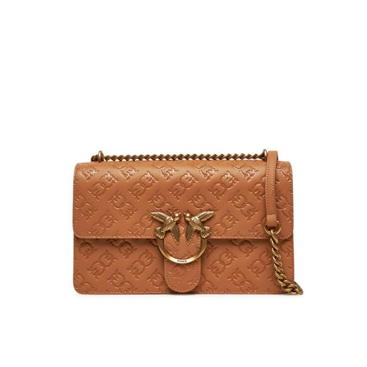 PINKO Torebka Love One Classic Dc 100941 A1YB Brązowy ze sklepu MODIVO w kategorii Listonoszki - zdjęcie 182600679