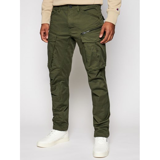 G-Star Raw Spodnie materiałowe Rovic D02190-5126-6059 Zielony Tapered Fit ze sklepu MODIVO w kategorii Spodnie męskie - zdjęcie 182600705