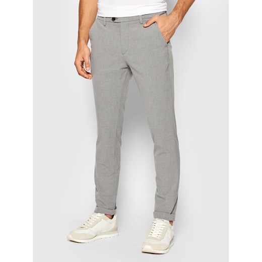 Jack&Jones Chinosy Marco 12169491 Szary Slim Fit ze sklepu MODIVO w kategorii Spodnie męskie - zdjęcie 182600716