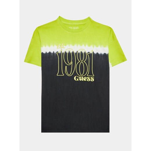 Guess T-Shirt L3YI18 K8HM3 Zielony Regular Fit ze sklepu MODIVO w kategorii Bluzki damskie - zdjęcie 182600729