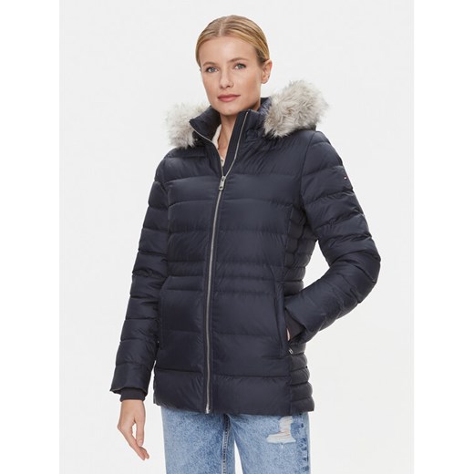 Tommy Hilfiger Kurtka puchowa WW0WW39746 Granatowy Regular Fit ze sklepu MODIVO w kategorii Kurtki damskie - zdjęcie 182600735