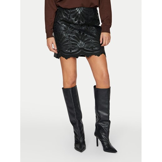 Vila Spódnica z imitacji skóry Paz 14102686 Czarny Slim Fit ze sklepu MODIVO w kategorii Spódnice - zdjęcie 182600817